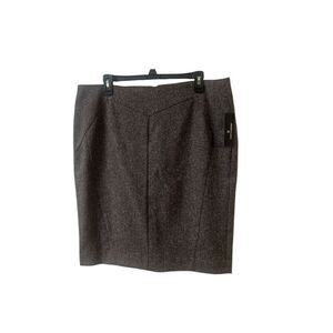 Worthington brown tweed look pencil skirt sz 16 NWT